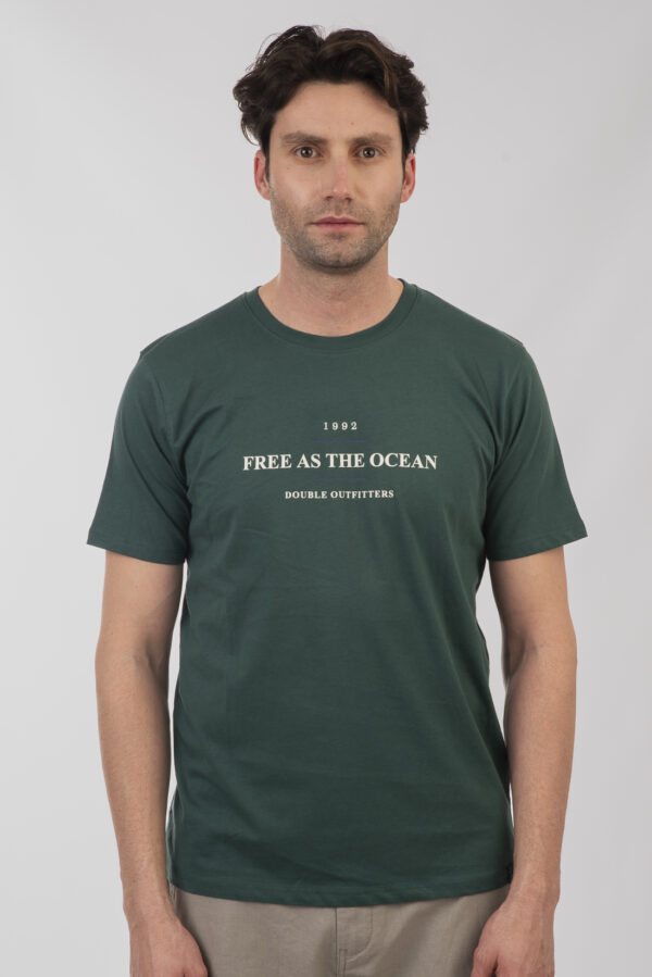 Tshirt ανδρικό cotton TS-9045 Moss green - Image 5