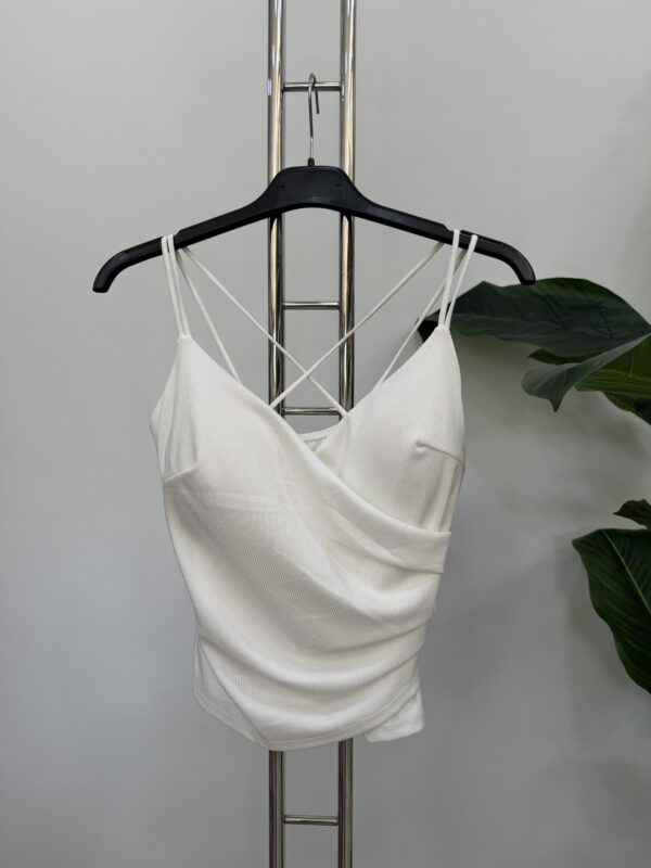 Γυναικείο  μπλουζάκι crop top white
