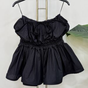 Γυναικείο crop top με βολάν