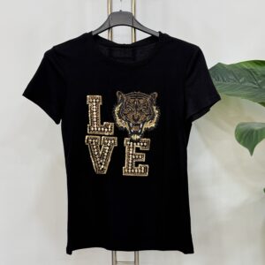 Γυναικεία μπλούζα με κέντημα πρόσωπο λιονταριού