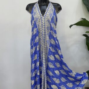 Γυναικείο φόρεμα blue με έξω πλάτη