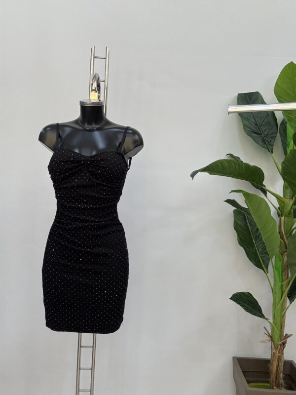 Γυναικείο black φόρεμα με strass