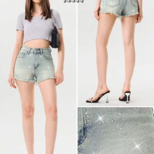 Jean σορτσάκι με στρας