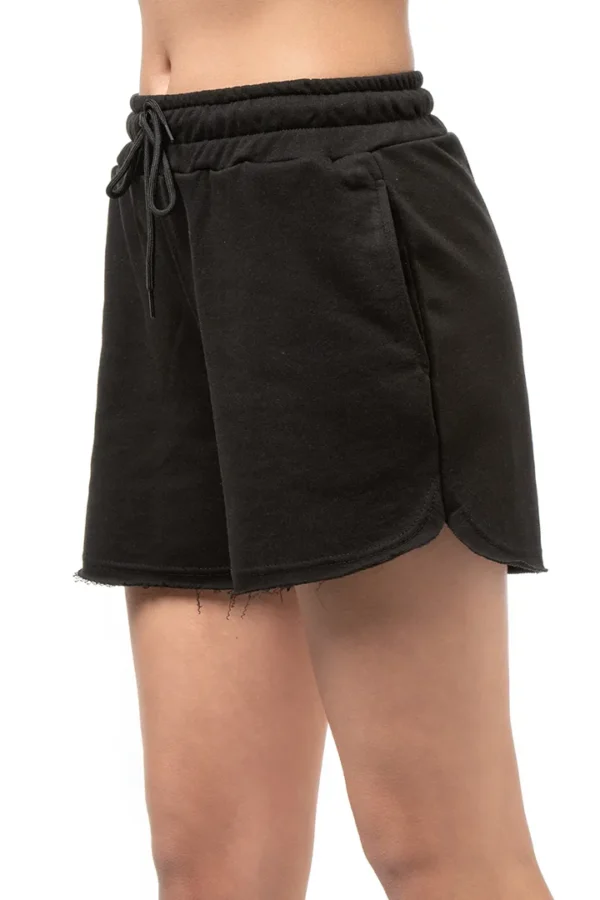 Γυναικείο σορτς black με κρόσι