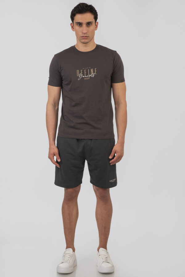 T-shirt ανδρικό cotton TS-9046 Khaki - Image 2