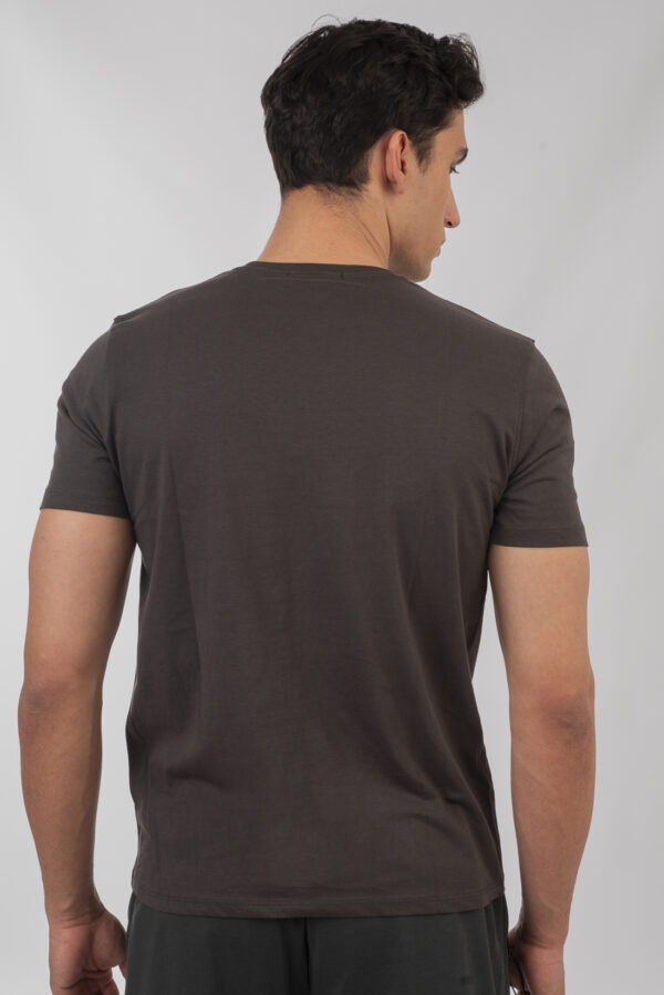 T-shirt ανδρικό cotton TS-9046 Khaki - Image 4