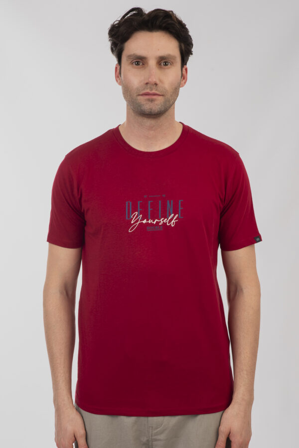 T-shirt ανδρικό cotton TS-9046 Deep Red - Image 2