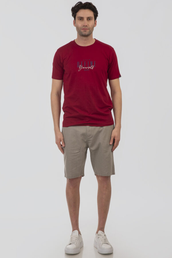 T-shirt ανδρικό cotton TS-9046 Deep Red - Image 3