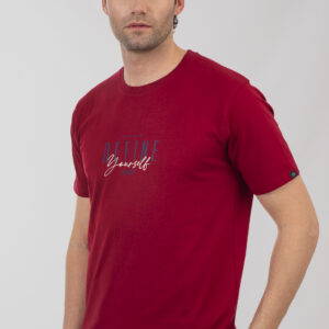 T-shirt ανδρικό cotton TS-9046 Deep Red