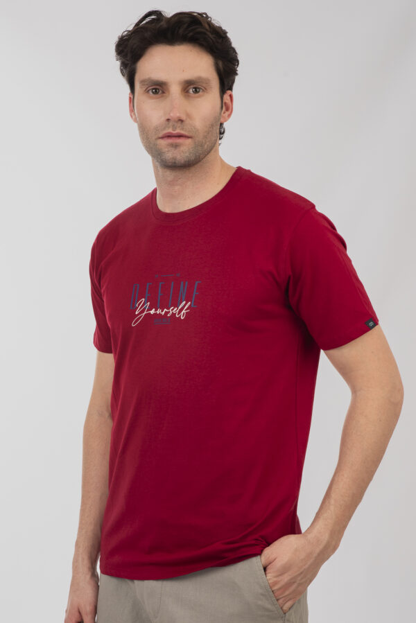 T-shirt ανδρικό cotton TS-9046 Deep Red