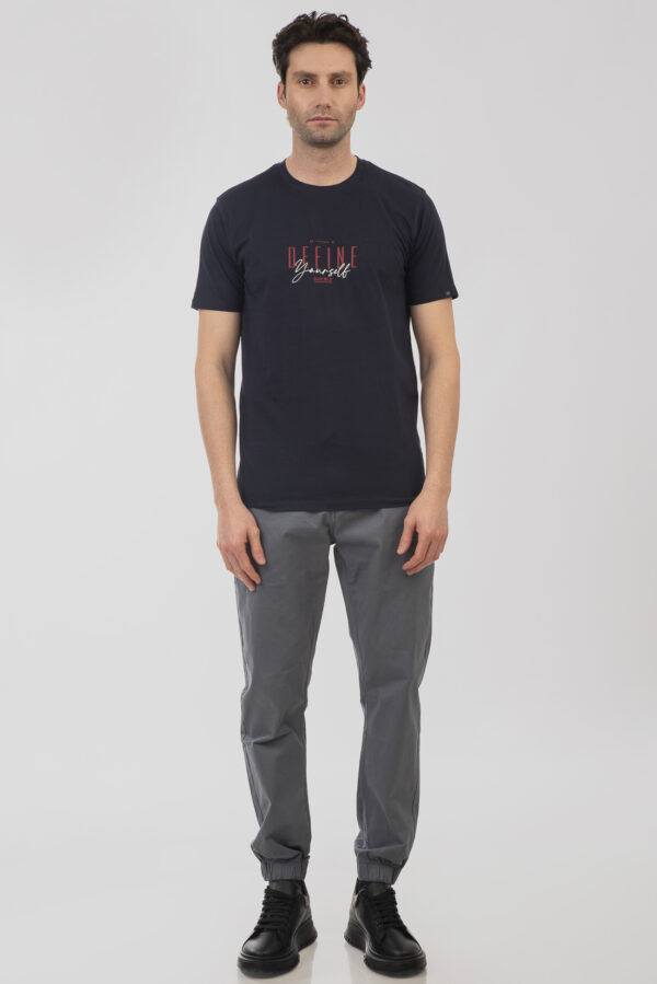 T-shirt ανδρικό cotton TS-9046 Navy - Image 2