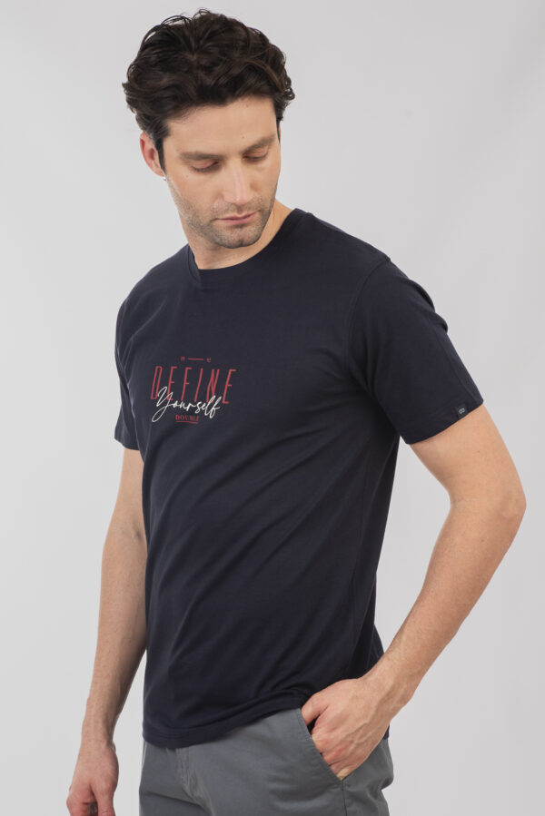 T-shirt ανδρικό cotton TS-9046 Navy - Image 3