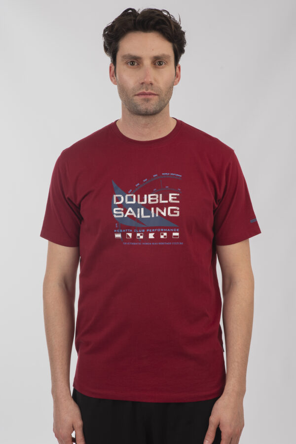 T-shirt ανδρικό cotton TS-9049 Deep Red - Image 3