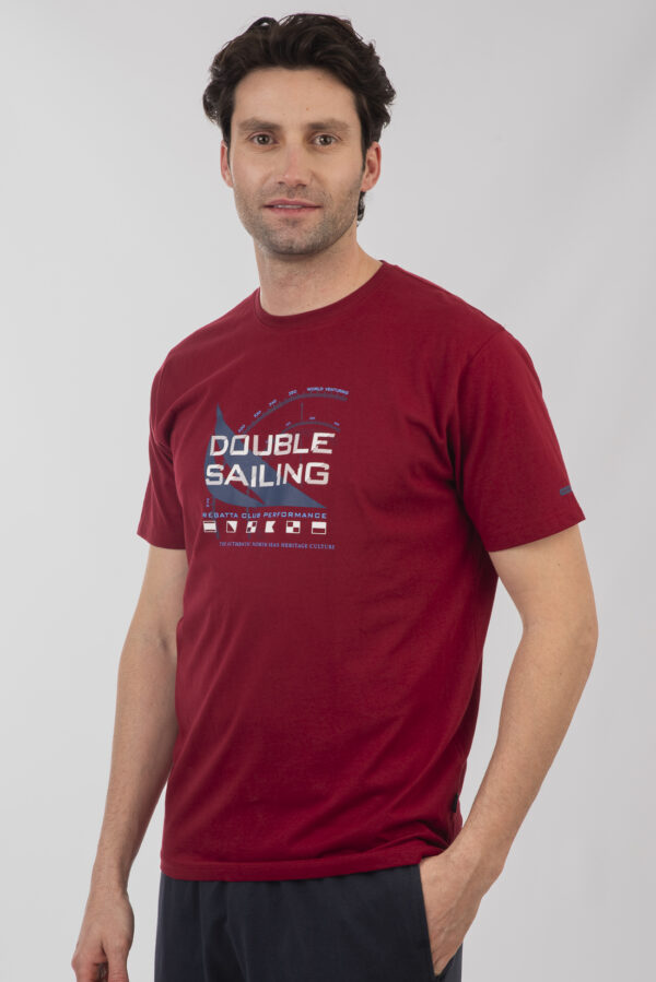 T-shirt ανδρικό cotton TS-9049 Deep Red