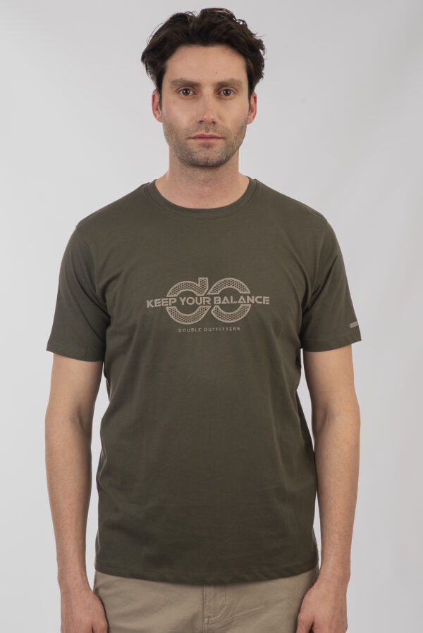 T-shirt ανδρικό cotton TS-9054 Khaki - Image 5