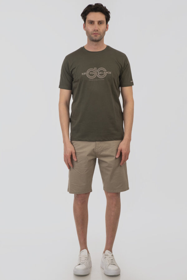 T-shirt ανδρικό cotton TS-9054 Khaki - Image 4