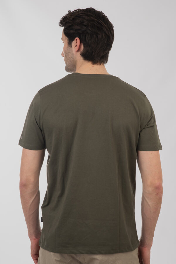 T-shirt ανδρικό cotton TS-9054 Khaki - Image 3