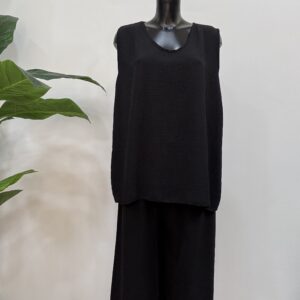 Γυναικεία αμάνικη black μπλούζα