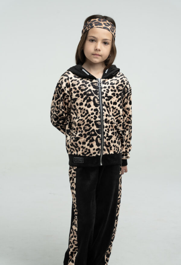 Ζακέτα και παντελόνι σε  animal print για κορίτσια  6-16 ετών -Εβίτα - Image 2