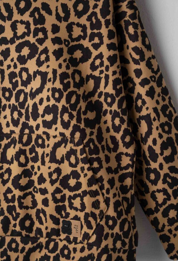 Σετ για κορίτσι animal print μπλούζα με κουκούλα και μαύρη παντελόνα cargo 6-16 ετών-Εβίτα - Image 3
