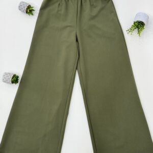 Παντελόνα με λάστιχο στη μέση και ζώνη