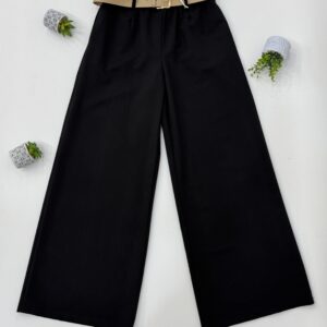 Γυναικεία παντελόνα με λάστιχο στη μέση και ζώνη