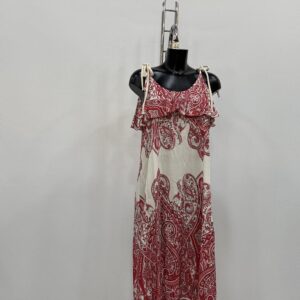 Φόρεμα με βολάν στο στήθος με ράντες κορδόνι