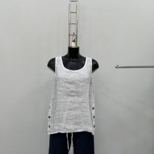 Γυναικεία λινή αμάνικη μπλούζα