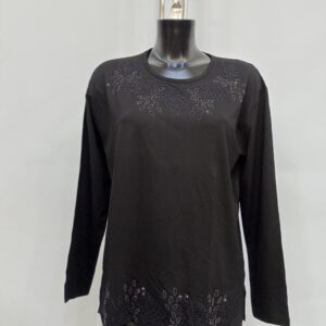 Κλασική μαύρη γυναικεία μπλούζα