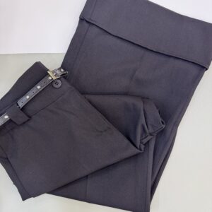 Γυναικεία παντελόνι σε ίσιο με ρεβέρ μαύρο-πράσινο-γκρι-μπεζ-μπλε