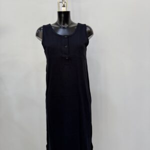 Μαύρο φόρεμα αμάνικο plus size κλασικό for home and night