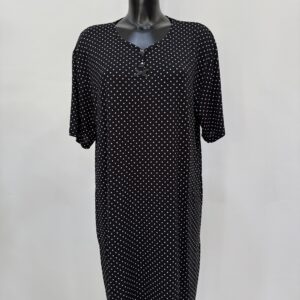 Φόρεμα κλασικό πουά μαύρο for home and night