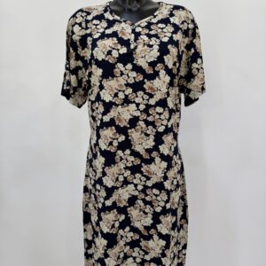 Μακό εμπριμέ κλασικό φόρεμα μεσάτο