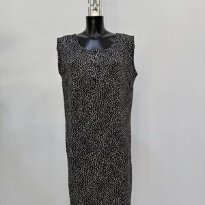 Εμπριμέ φόρεμα αμάνικο plus size κλασικό for home and night