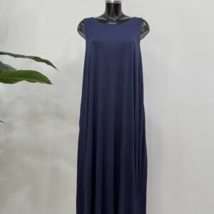 Γυναικείο φόρεμα σε άλφα γραμμή maxi blue