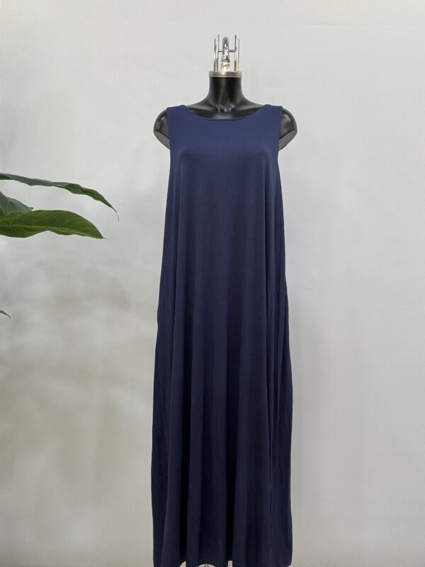 Γυναικείο φόρεμα σε άλφα γραμμή  maxi  blue