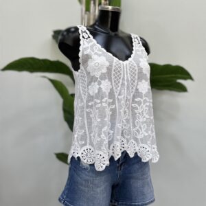 Kipour φανελάκι γυναικείο λευκό και μαύρο