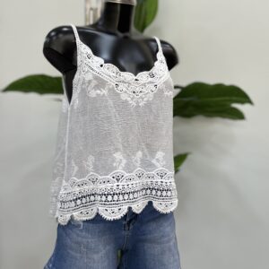 Kipour φανελάκι γυναικείο λευκό και μαύρο