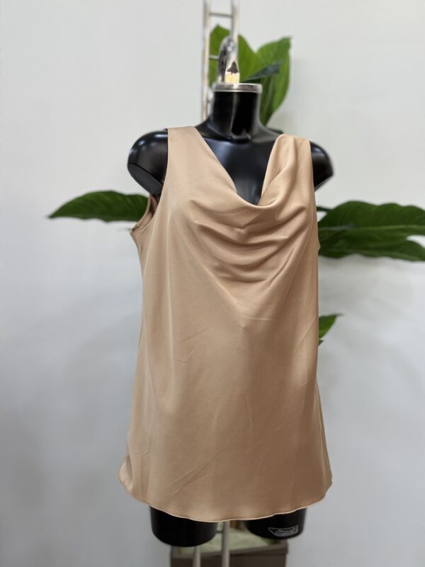 Σατέν φανελάκι drape over size