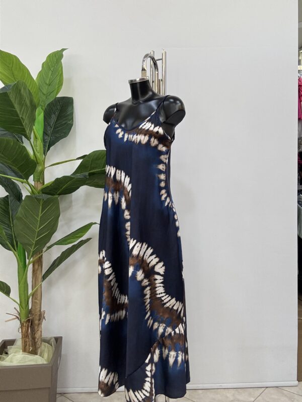 Σατέν φόρεμα με τιράντα σε animal print χρωματιστό