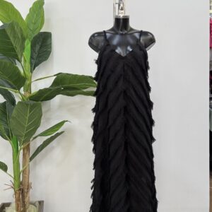 Φόρεμα με κρόσσια σε άλφα γραμμή