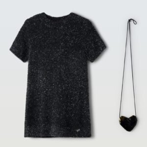 Εβίτα 6-16Ετών Παιδικό Πλεκτό Φόρεμα Ασημοκλωστή Χειμερινό