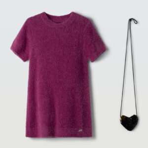 Εβίτα 6-16Ετών Παιδικό Πλεκτό Φόρεμα Ασημοκλωστή Χειμερινό