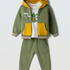 6-24Mηνών Hashtag Σετ 3τμχ Φούτερ Φόρμες Με Ζακέτα Χειμώνας