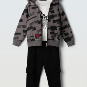 Hashtag 2-6 Ετών Παιδικές Φόρμες Με Ζακέτα 3τμχ Χειμώνας