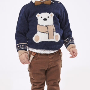 Hashtag 0-24Μηνών Βρεφικό Σετ Με Πλεκτή Μπλούζα 5τμχ Χειμερινό