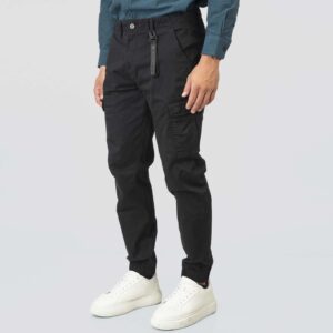 CCP-4066-BLACK Cargo Pants With Elaticated