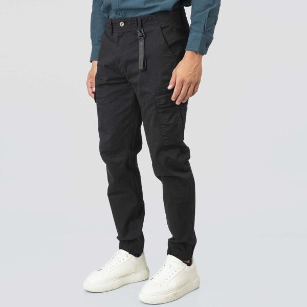 CCP-4066-BLACK Cargo Pants With Elaticated