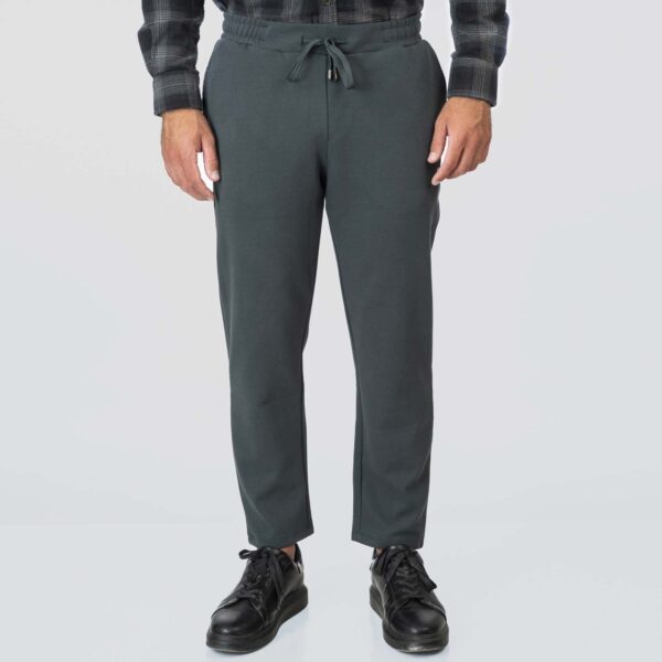 CP-4072 BLUE GREY Chino Pants with Elasticated Waistband Special Diagonal