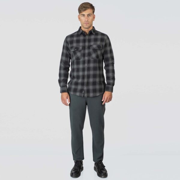 CP-4072 BLUE GREY Chino Pants with Elasticated Waistband Special Diagonal - Image 2
